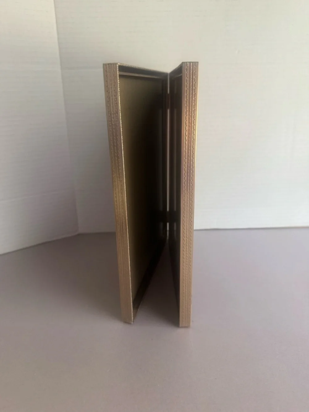 Vintage Brass Hinged Double Photo Frame